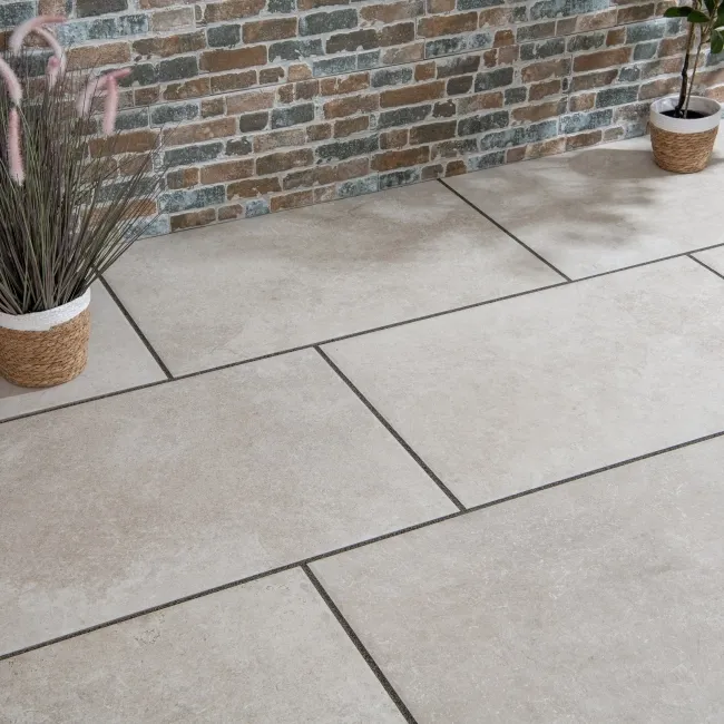 Imperial Beige Chiseled Edge Stone Effect Italian Porcelain Outdoor Slab