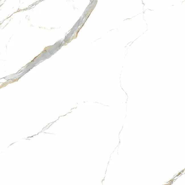 Lasa Golden Grey Marble Effect Polished Porcelain Floor Tile