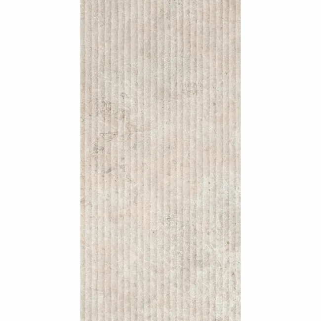 Roca Limestone Effect Decor Ivory Matt Ceramic Wall Tile