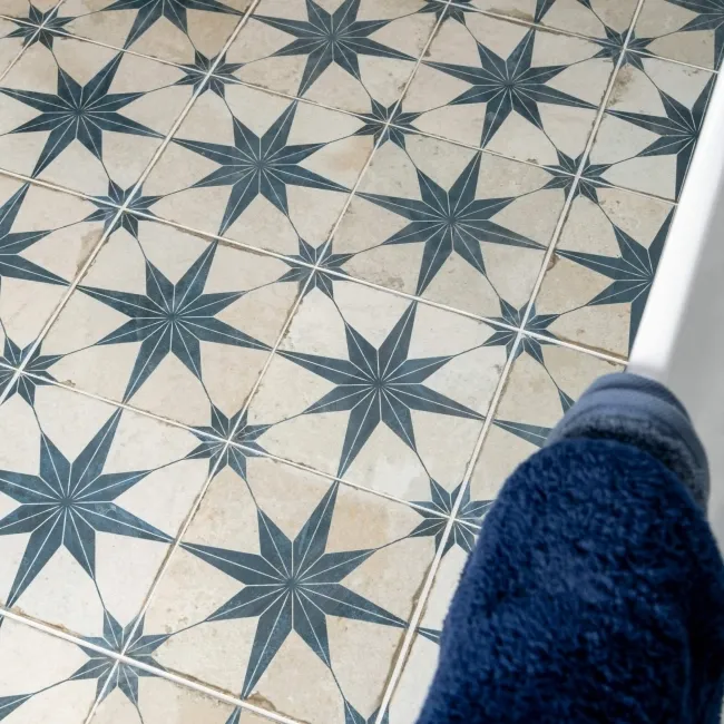 Metropolis Star Indigo Wall and Floor Tiles 