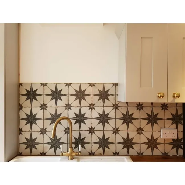 Metropolis Star Black Wall and Floor Tiles