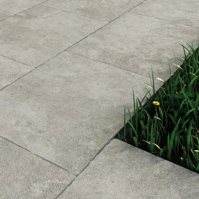 Mineral Dark Grey Rustic Edge Stone Effect Porcelain Outdoor Slab