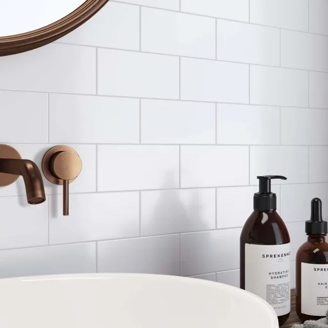 Mini Matt Flat White Wall Tiles