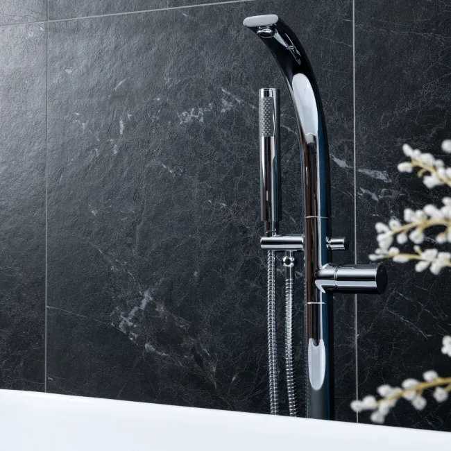 Neeko Black Stone Effect Matt Porcelain Tile