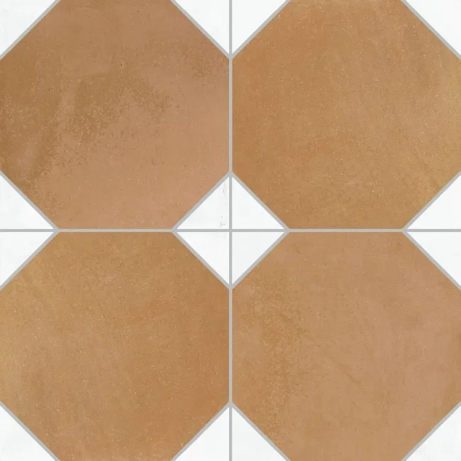 Dover Light Terracotta Effect White Matt Porcelain Tile