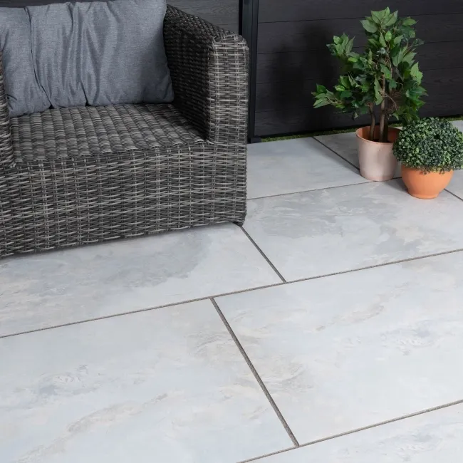 Slate Way Light Grey Matt Porcelain Outdoor Slab