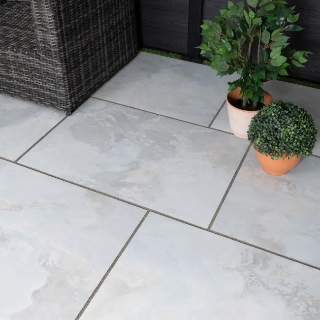 Slate Way Light Grey Matt Porcelain Outdoor Slab