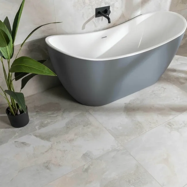 Slate Way Light Grey Matt Porcelain Wall and Floor Tile