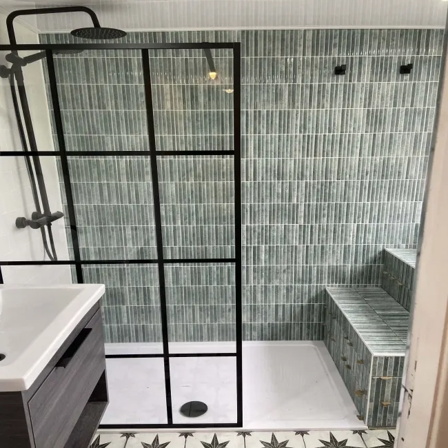 Rubik Green Kit Kat Effect Gloss Ceramic Wall Tile