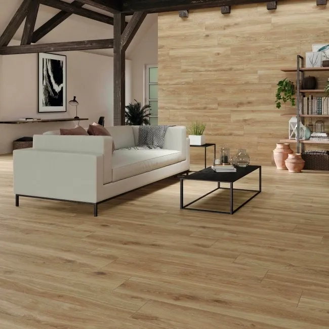 Volte Roble Wood Effect Matt Porcelain Floor Tile
