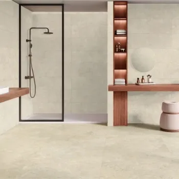 Roca Ostuni Beige Travertine Effect Matt Ceramic Wall Tile