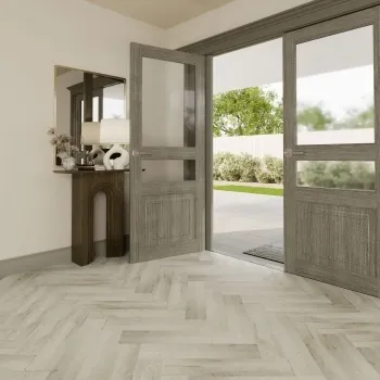 Paris Grey Oak Herringbone Luxury Click Vinyl Flooring 5mm