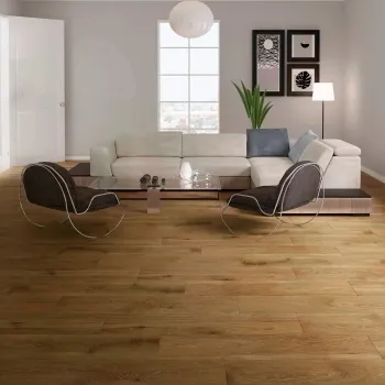 Tejos Medium Oak Porcelain Wood Effect Floor Tile Livingroom Roomset