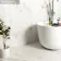 Barnaby White Marble Effect Large Matt Porcelain Wall and Floor Tile