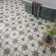 Star Black Patterned Matt Ceramic Floor Tile