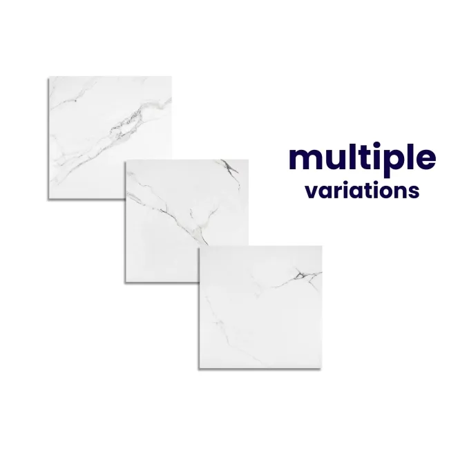 Place White Matt Marble Effect Floor Tiles