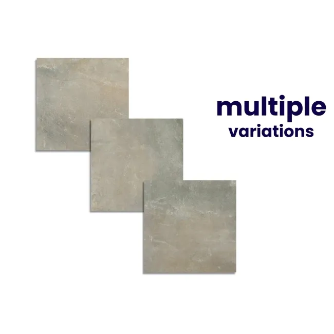 Arizona Anti Slip Grey Stone Effect Matt Porcelain Floor Tile