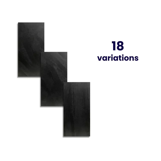 Galaxy Night Black Stone Effect Semi Polished Porcelain Wall and Floor Tile