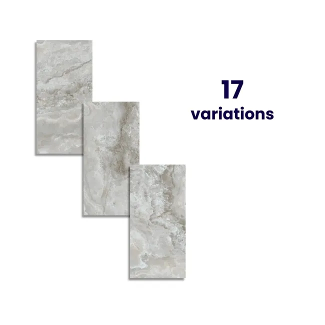 Scarlet Grey Onyx Marble Effect Polished Porcelain Tile