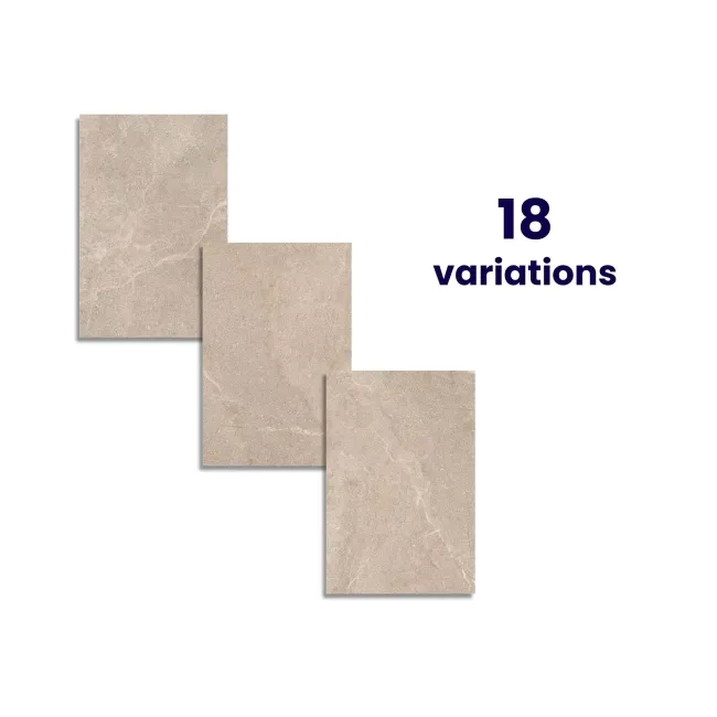 Lucca Flagstone Beige Chiselled Stone Effect Porcelain Tile