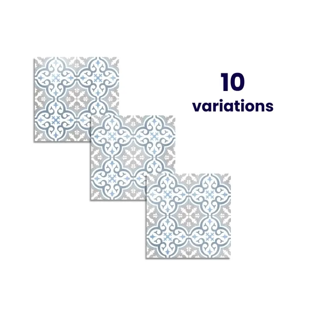 Canterbury Blue Patterned Matt Ceramic Wall & Floor Tile