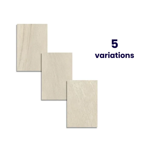 Everest Beige Stone Effect Matt Porcelain Outdoor Slab Tile