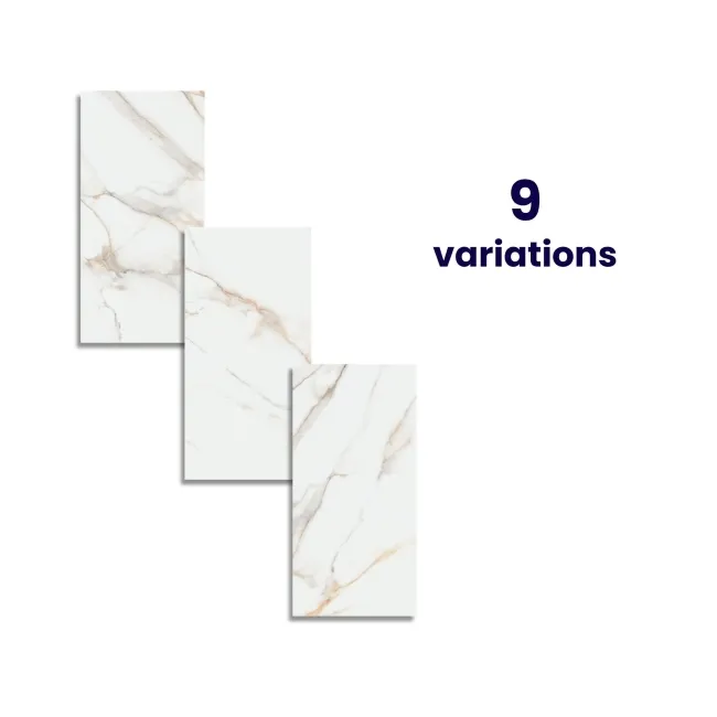 Lumiere Golden Grey Marble Effect Large Matt Vitrified Ceramic Tile