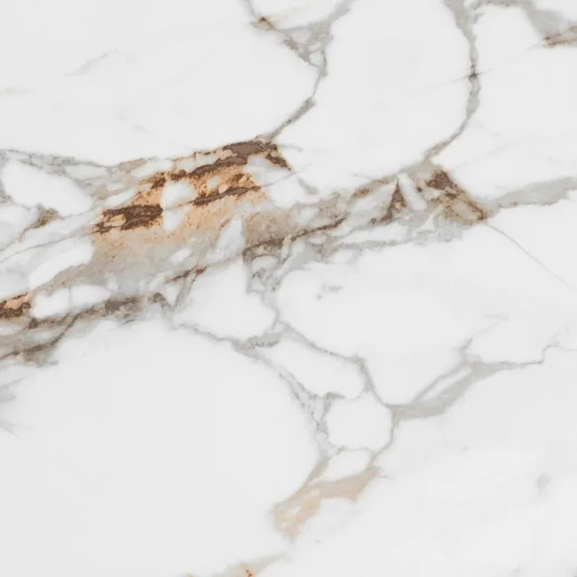 Barnaby White Marble Effect Gloss Rectified Vitrified Ceramic Floor Tile