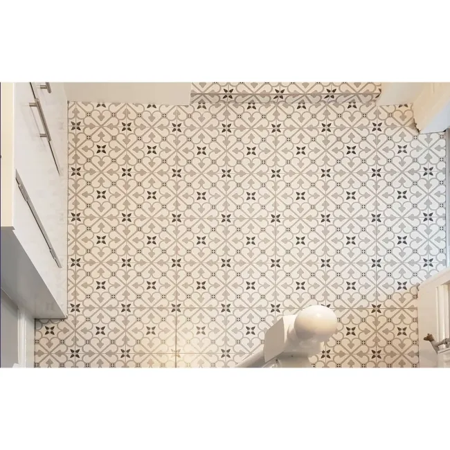 Brighton Grey Pattern Porcelain Floor Tiles