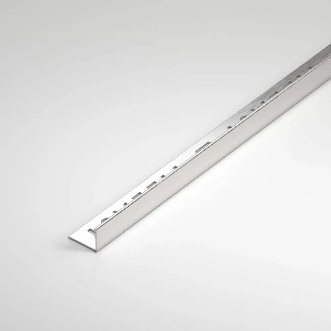 10mm Brushed Chrome Square Edge Metal Trim