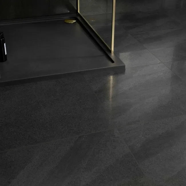 Galaxy Night Black Stone Effect Semi Polished Porcelain Tile