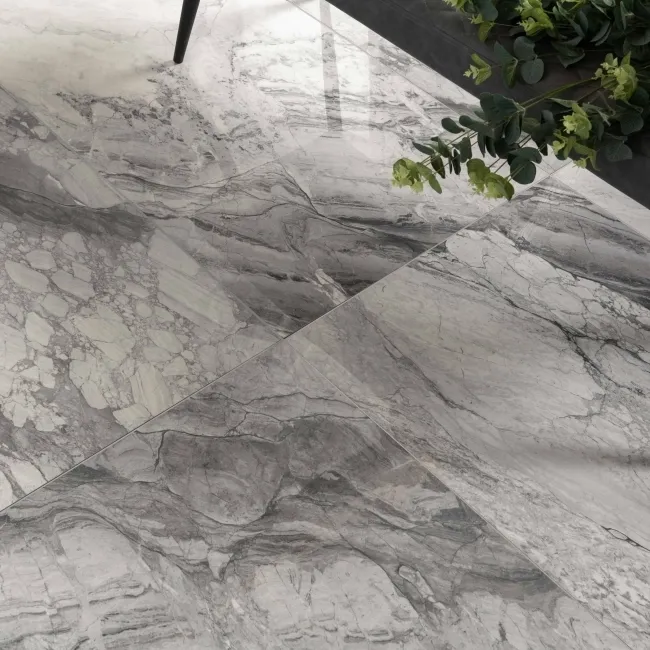 Illusion Snow Grey Polished Wall and Floor Tile