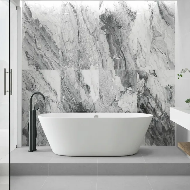 Illusion Snow Grey Polished Wall and Floor Tile