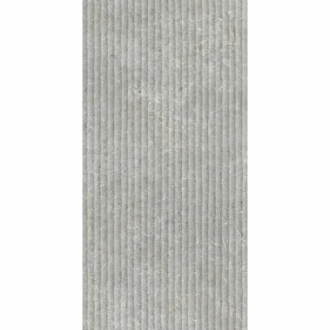 Roca Limestone Effect Decor Grey Matt Ceramic Wall Tile