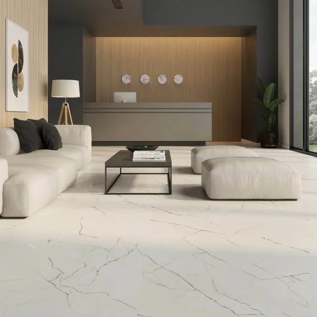 Roca Lincoln White Marble Effect Matt Large Porcelain Tile