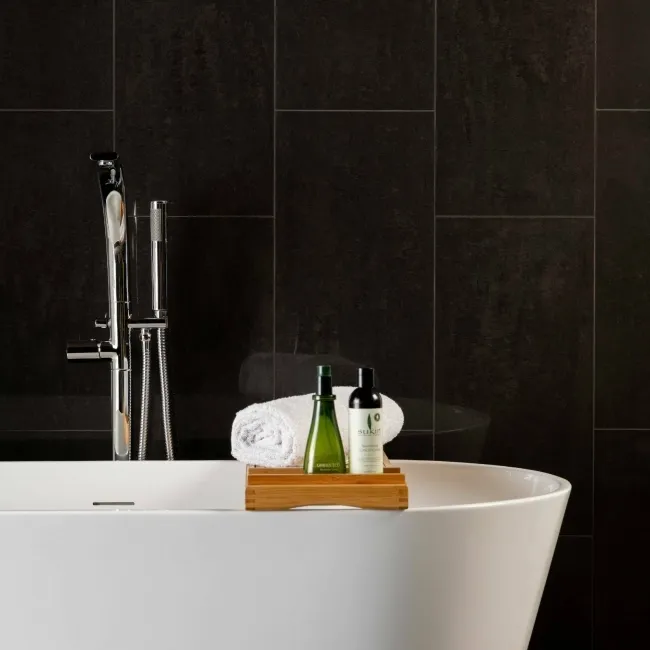 Lounge Black Polished Porcelain Wall and Floor Tile