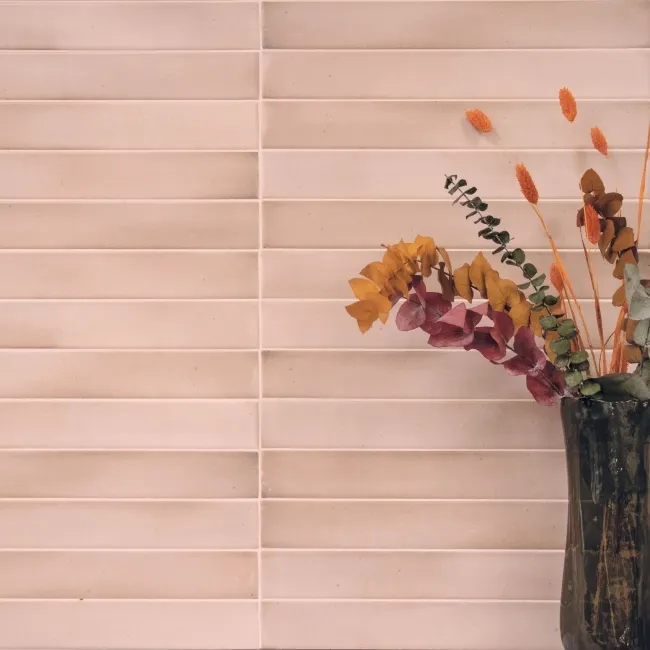 Massimo Pink Brick Effect Matt Ceramic Wall Tile