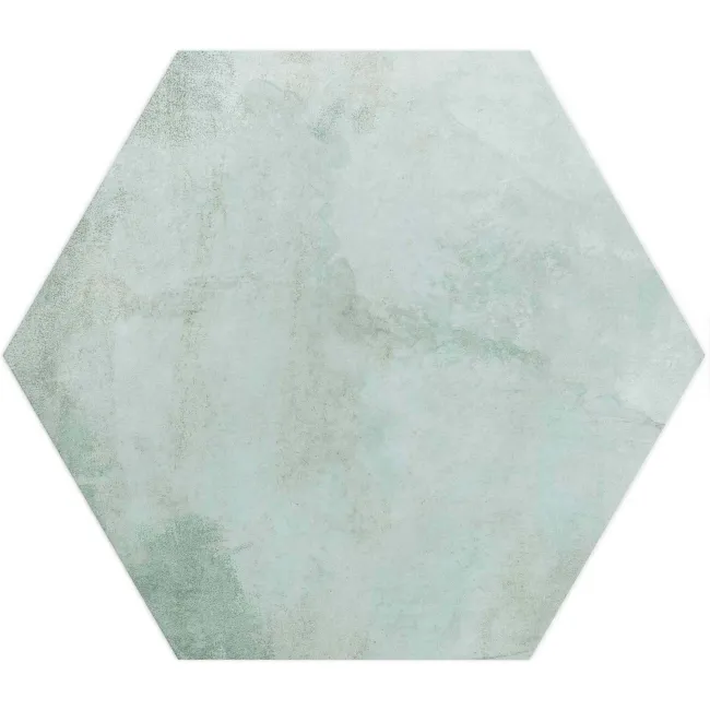 Oasis Aquamarine Hexagon Matt Porcelain Wall and Floor Tile