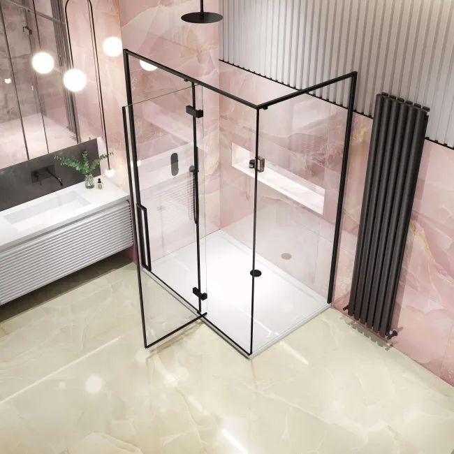 Onyx Marble Effect Rose Pink Polished Porcelain Wall and Floor Tile