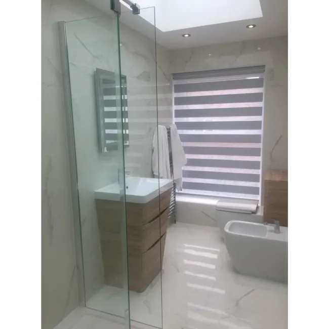 Carrara White Gloss Marble Effect Rectified Vitrified Ceramic Floor Tile