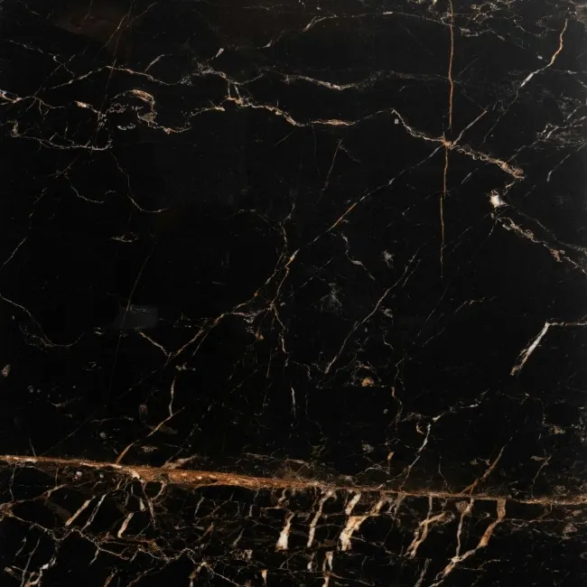 Sky Golden Black Marble Effect Polished Porcelain Floor Tile