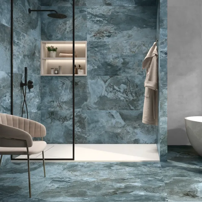 Slate Way Blue Matt Porcelain Floor Tile