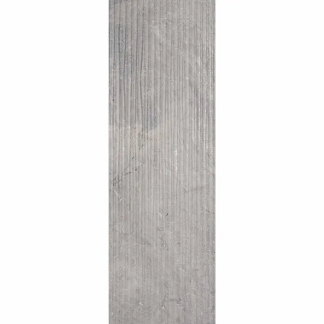 Tuscan Dark Grey Embossed Decor Stone Effect Matt Ceramic Wall Tile