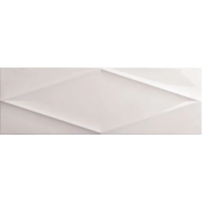 Zellige Antique White Diamond Decor Gloss Porcelain Tile