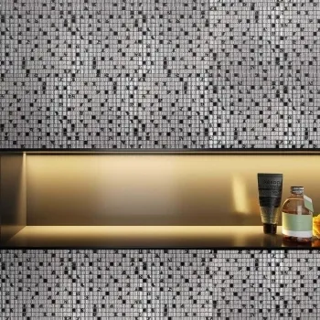 Gemstone Amarillo Glass Mosaic 300x300 Bathroom Roomset