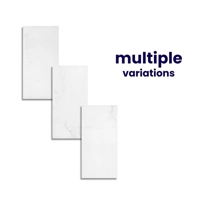 Carrara White Polished Marble Porcelain Floor Tile