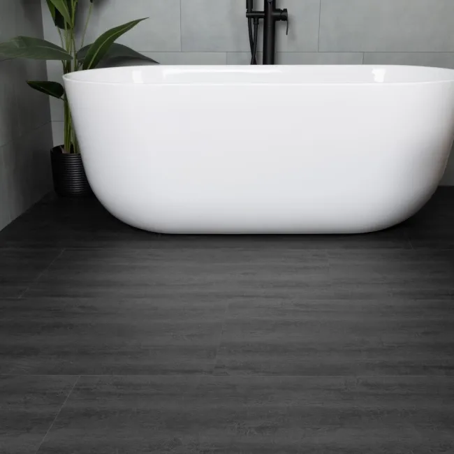 Antalya Anthracite Stone Tile Luxury Click Vinyl Flooring 6mm