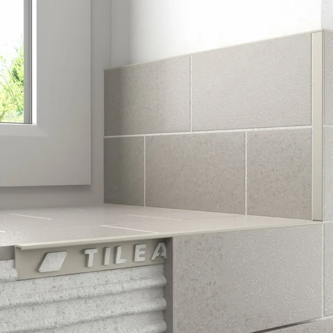 8mm Grey Square Edge Plastic Trim