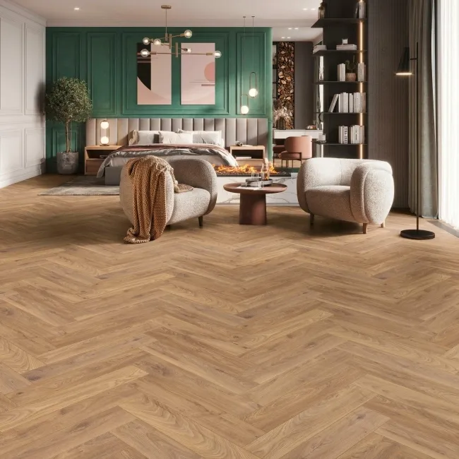 Aberdeen Natural Oak Laminate 8mm Herringbone