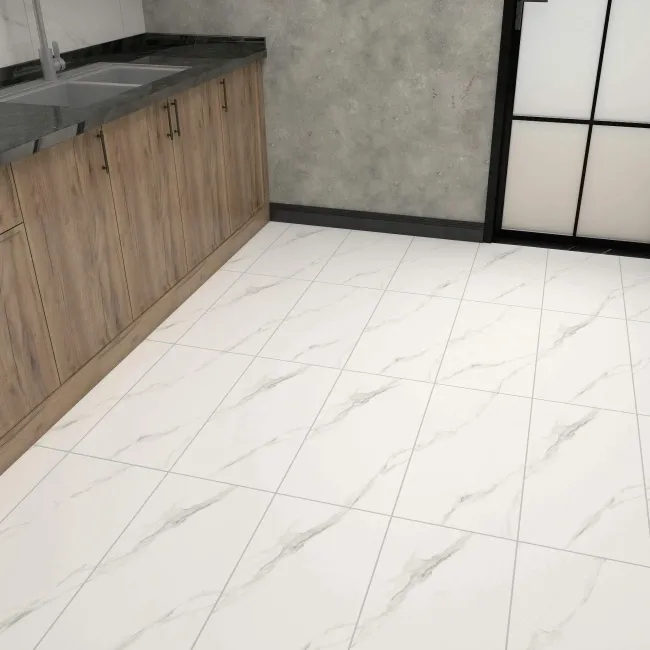 Alaskan Calacatta White Marble Effect Matt Porcelain Wall and Floor Tile